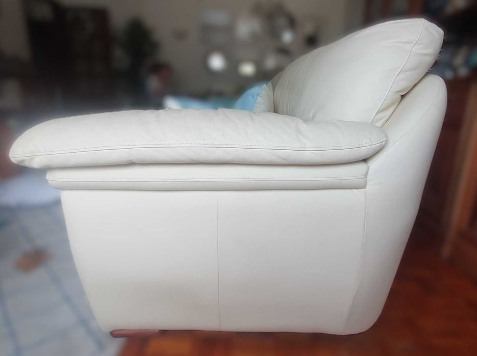 Sofás de pele creme