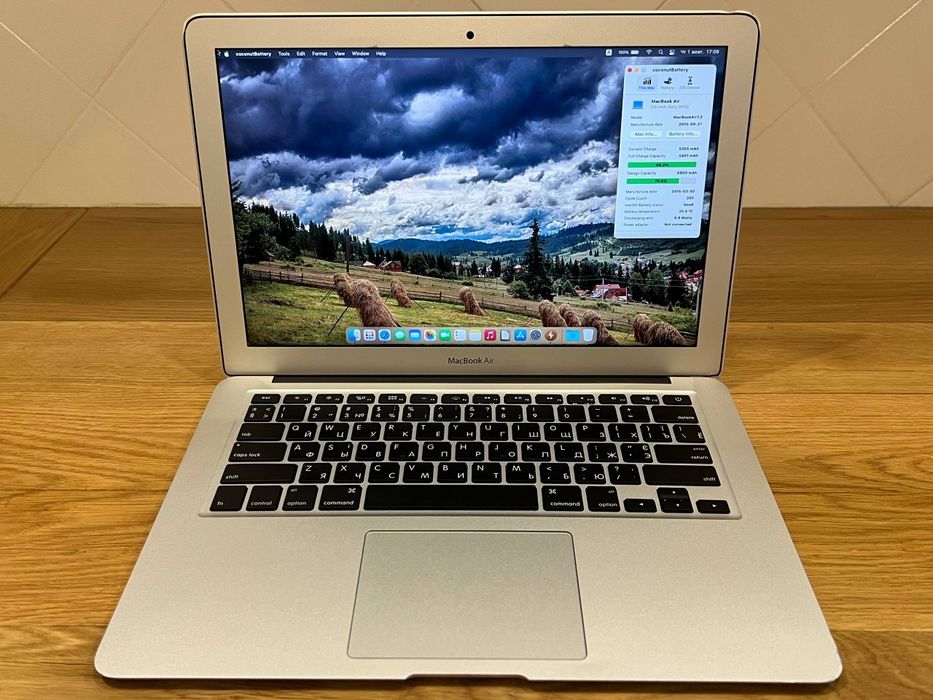 Батарея до 7,5 годин, MacBook Air 13 A1466 2015, 4/128Gb
