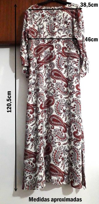 Vestido comprido com cornucópias da Mango T: M Novo