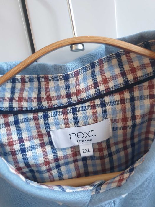 Niebieska koszula męska Next 2XL z krótkim rękawem