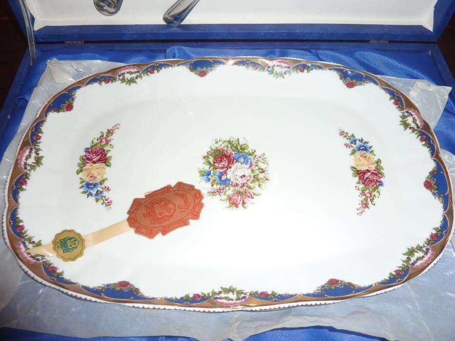 Travessa porcelana t. Limoges Disfer nova c/ estojo