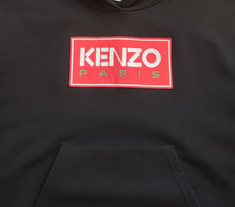 Худі KENZO Paris black big logo luxury item oversized fit (Розмір L)