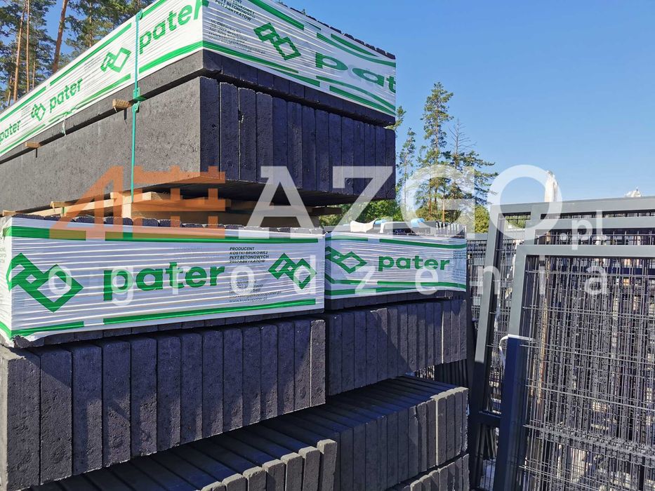 Podmurówka podwalina płyta betonowa krawężnik grafitowa do ogrodzenia