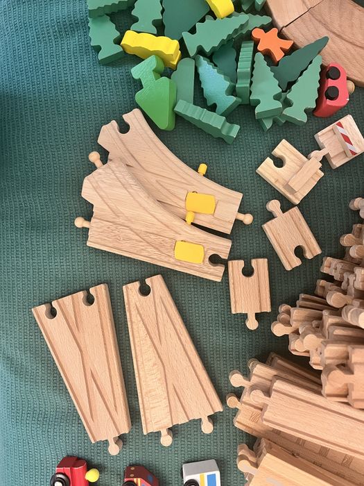 Drewniana kolejka Ikea Brio duży zestaw