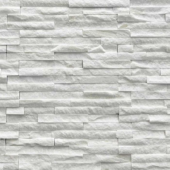 Panel ścienny łupek Stackstone Milky White 36x10x0,8-1,2 cm