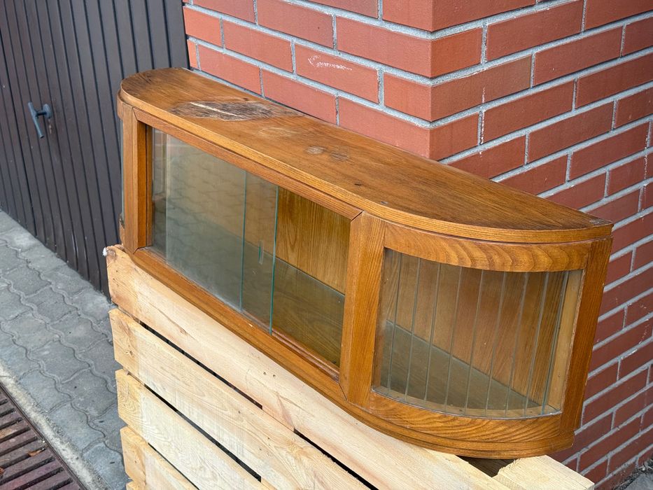 Stara nadstawka do komody – przeszklona witryna, 120 cm