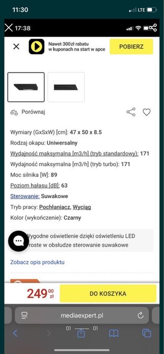 Okap pochlaniacz Amica