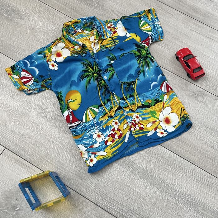 Яскрава, пляжна, літня рубашка сорочка для хлопчика 5,6,7 років