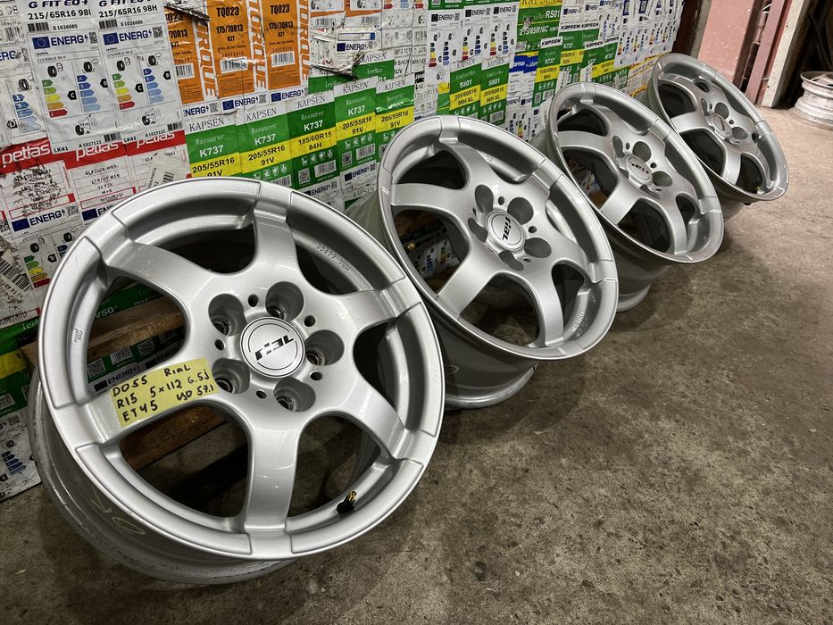 Литі диски rial r15 5/112 6,5j et45 шкода фольс сеат skoda vw seat