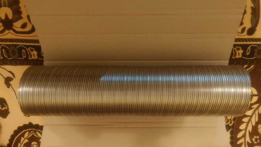 Труба дымоходная гофрированная из нержавейки диаметром 110 мм