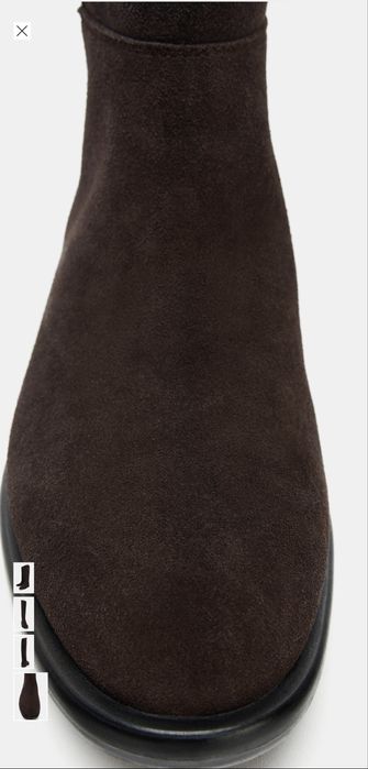 Сапоги Zara замшеві