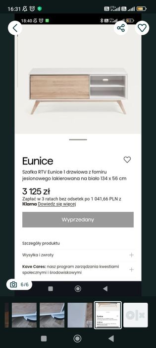 Szafka z forniru jesionowego i drewna