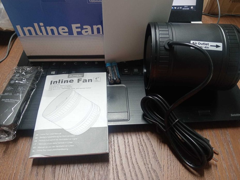 Extrator Inline Fan P226 100mm (Novo) – Fluxo 220 + 6 Vel. + Comando