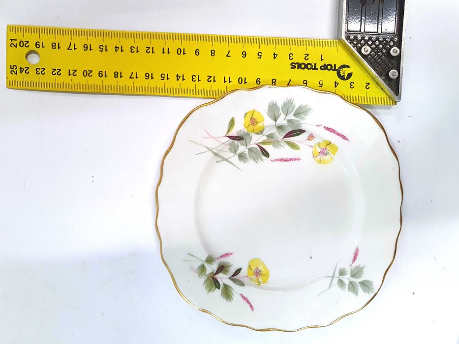 ROYAL VALE . Por. Patera filiżanka trio zestaw śniadaniowy 4 elementy