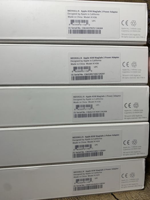 MagSafe 2 45w Open Box Оригінальна зарядка для макбука А1436