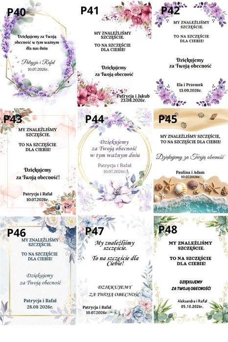 Podziękowanie dla gości breloczek kluczyk