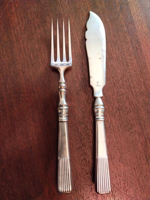 Faqueiro em prata da Topázio modelo Caninhas