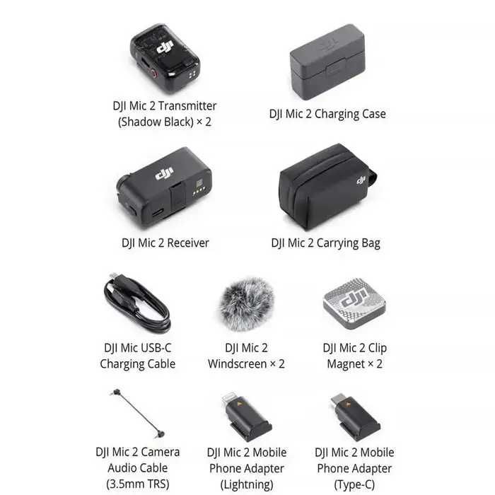 Мікрофонна радіосистема DJI Mic 2 (2 TX + 1 RX)