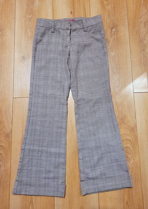 Spodnie materiałowe kratka KappAhl roz 140 cm