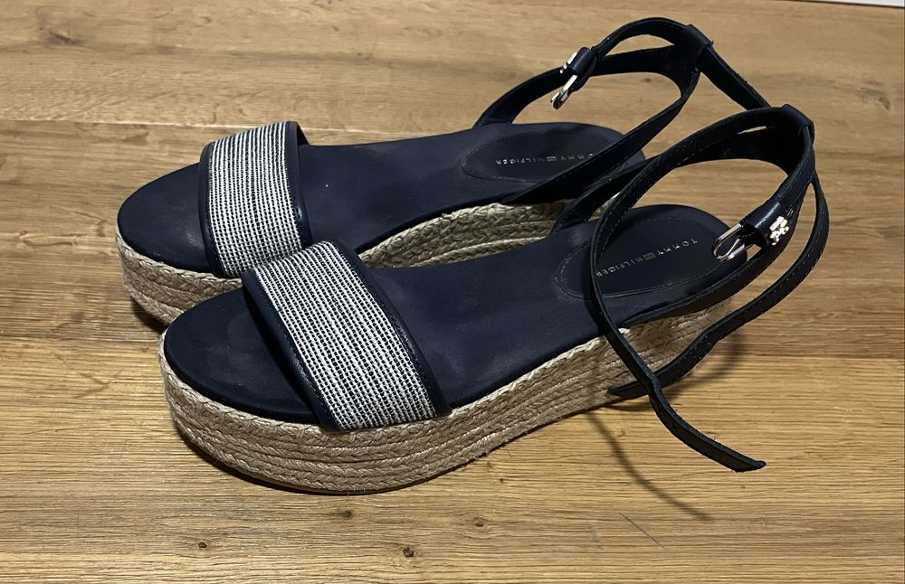 Sandały espadryle Tommy Hilfiger 39 granatowe