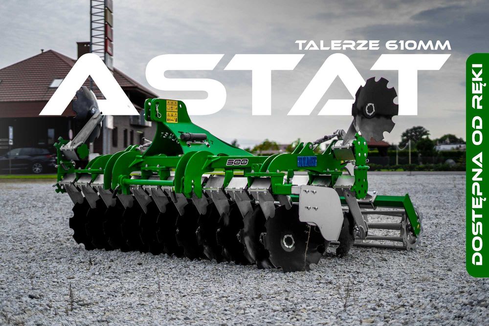 Brona talerzówka TOLMET ASTAT 300 3 metry z talerzami 610mm (od ręki)