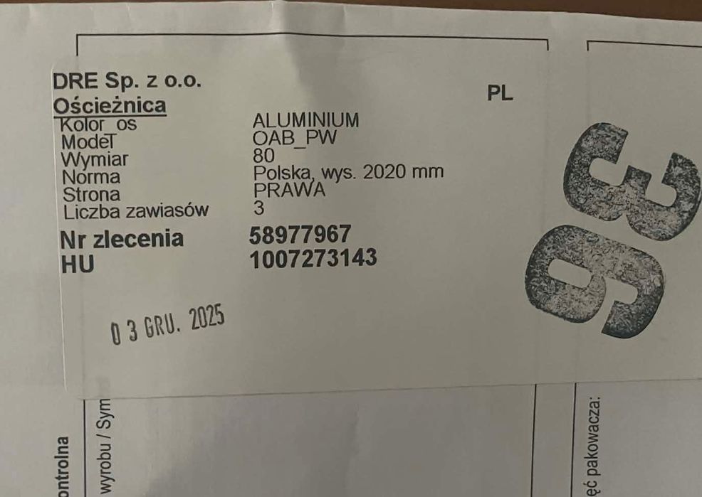 Drzwi bezprzylgowe DRE