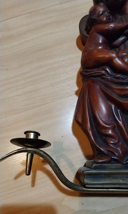 Nossa Senhora e Menino Jesus em madeira da Achatit