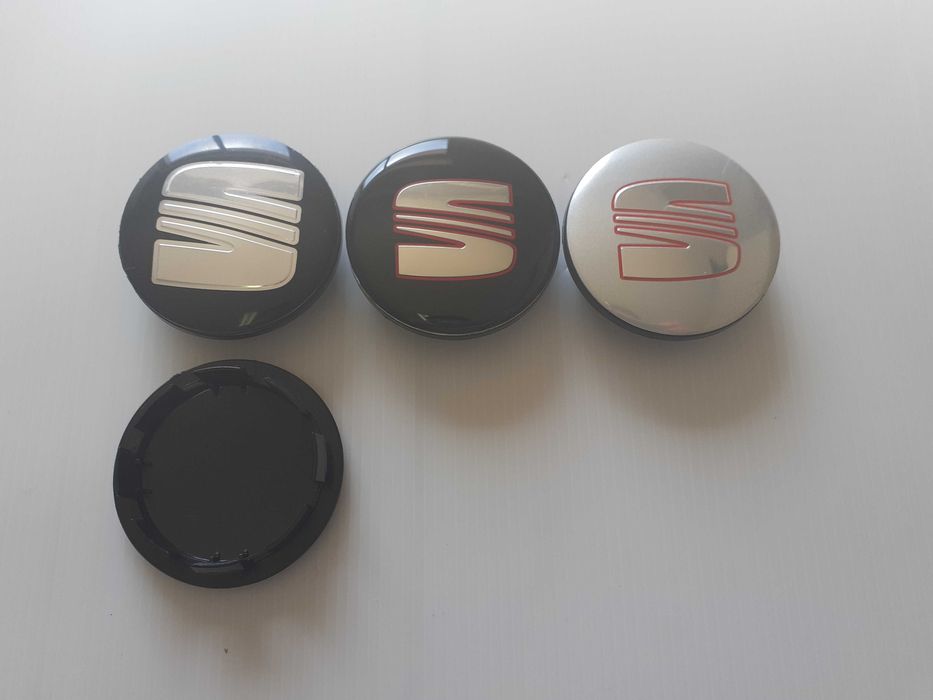 Centros/tampas de jante completos SEAT com 56, 60, 63, 65 e 68 mm
