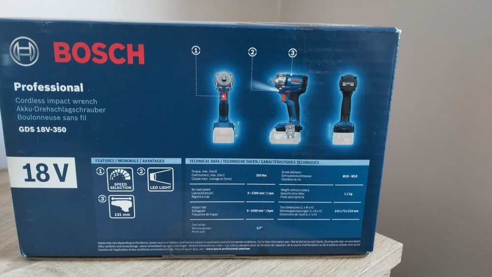 Klucz Udarowy Akumulatorowy BOSCH GDS 18V-350
