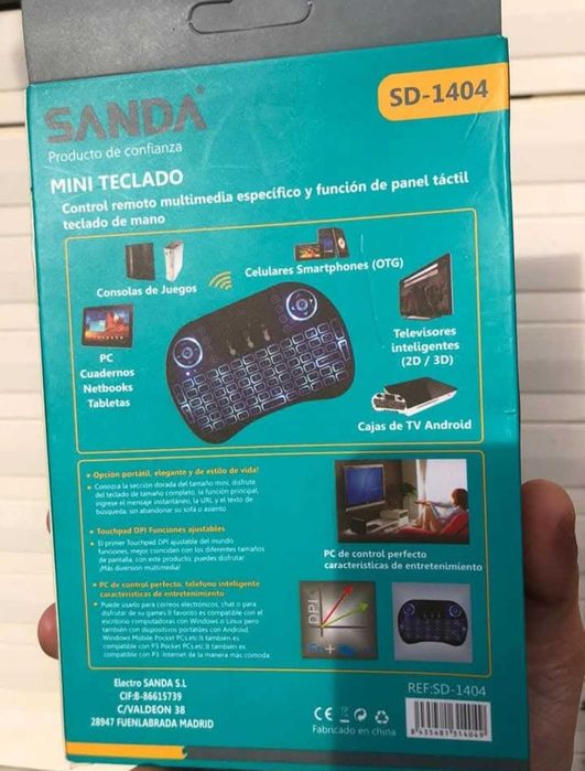 Mini Teclado RGB  para Smart Tv, Box Android ,  Portáteis Novo