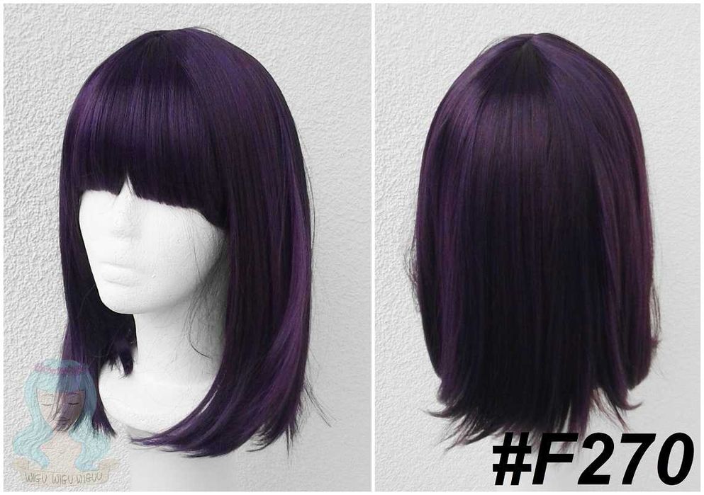 Saturn Czarodziejka z księżyca fioletowa krótka peruka cosplay wig