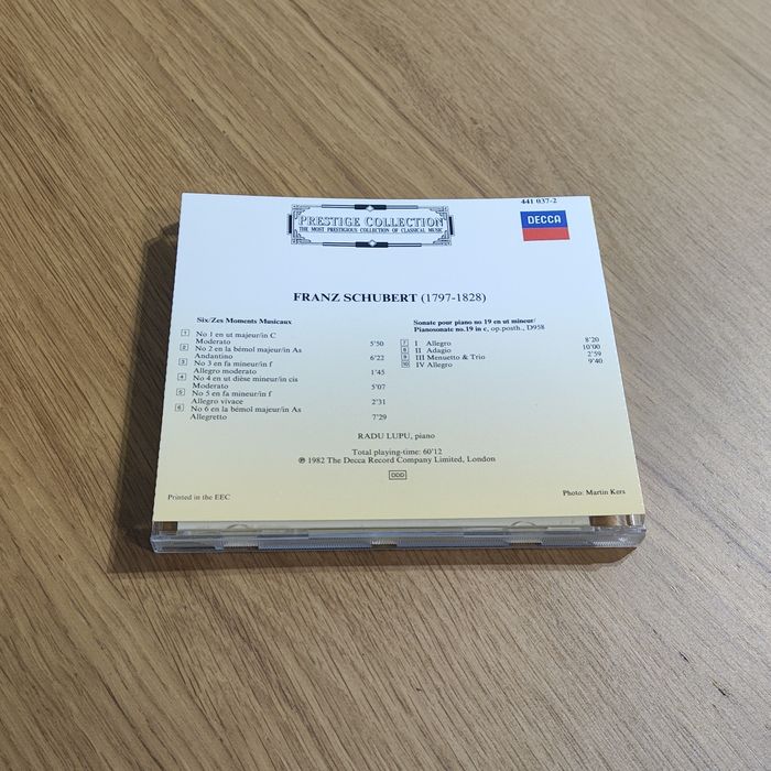 Prestige Collection Schubert Six Moments Musicaux