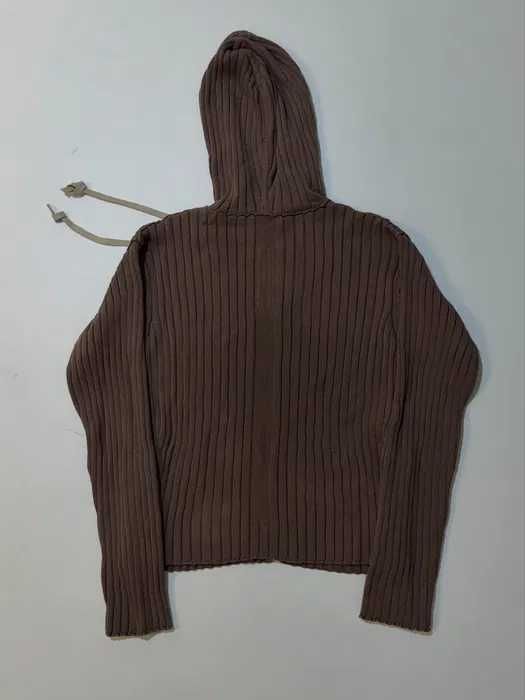 Rick Owens Beige Ribbed Brown Zip Hoodie кофта как у Kai angel