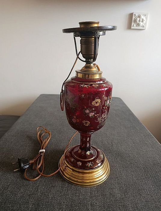 Lampa MOSIĄDZ  wys. 61 cm na Lwich łapach masywna POLECAM
