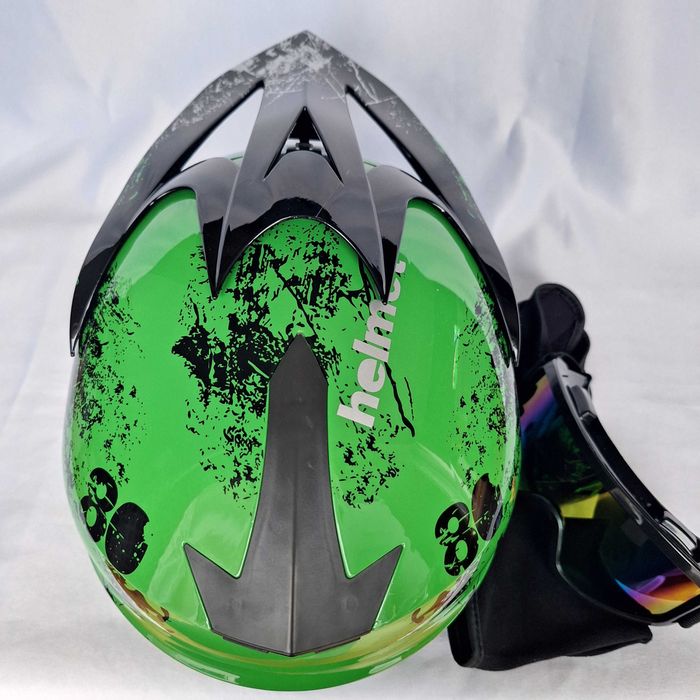 Kask motocrossowy fullface juniorski ATV Dirt Bike Black S 55-56cm