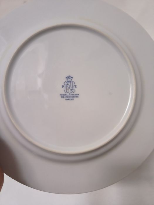 Ekskluzywna Porcelana BAVARIA (Tirschenreuth) - 12 Dużych Talerzy Obiadowych