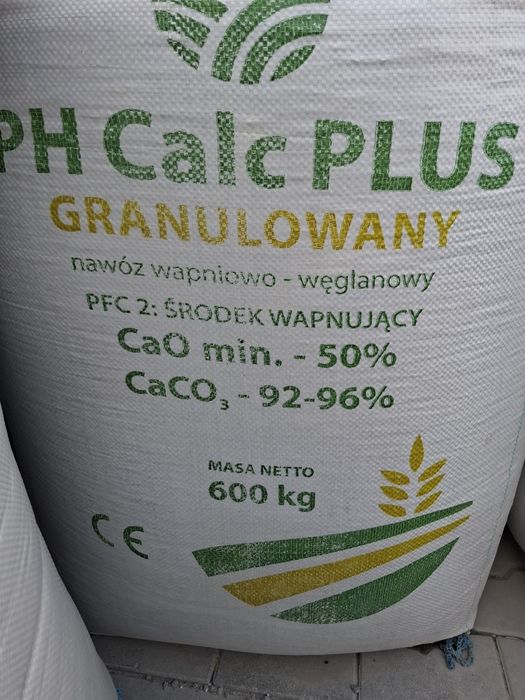Wapno granulowane kredowe lub magnezowe