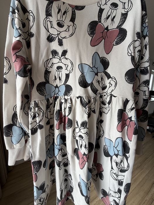 Sukienka dresowa minnie mouse H&M 122/128