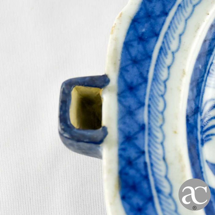 Prato "rechaud" porcelana chinesa, séc. XVIII Período Qianlong, Cantão