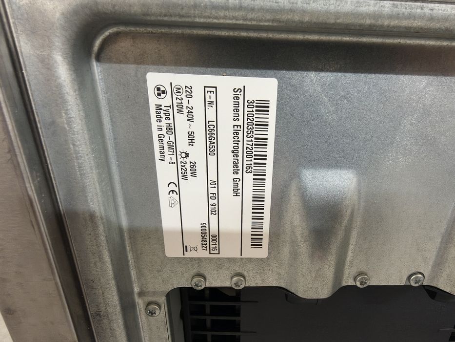 Wyciąg kuchenny okap Siemens INOX i szkło