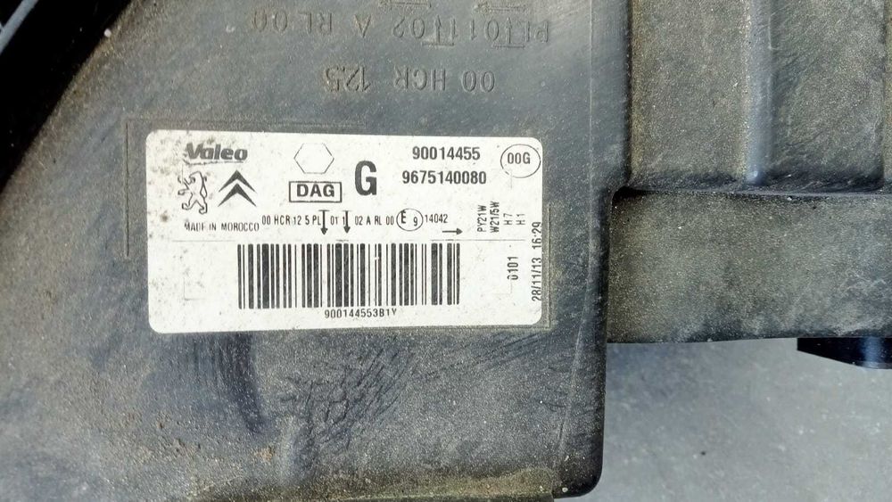 Ótica Esquerda Citroen C- Elysée 1.6Hdi 9675140080 em stock