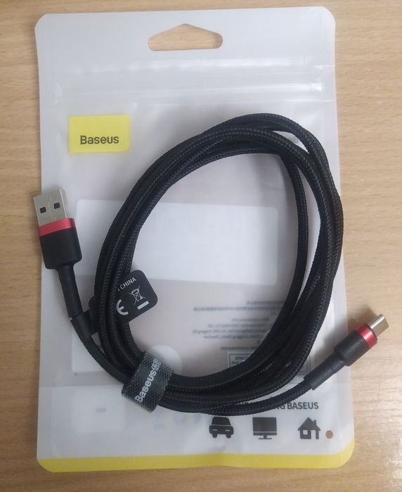 Кабель Baseus 60W, 3А, 2м, USB-А/USB-C