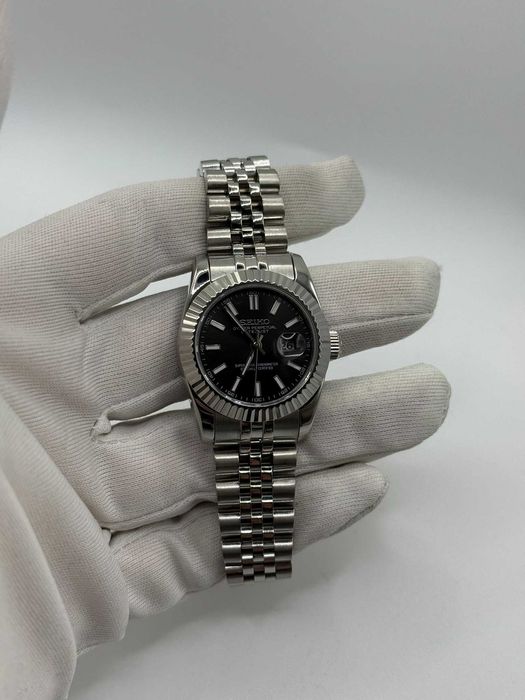 Zegarek Seiko Mod Datejust Roman Black Damski 31mm