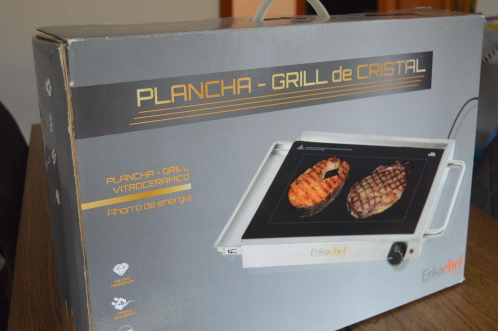 Plancha grill de cristal – novo