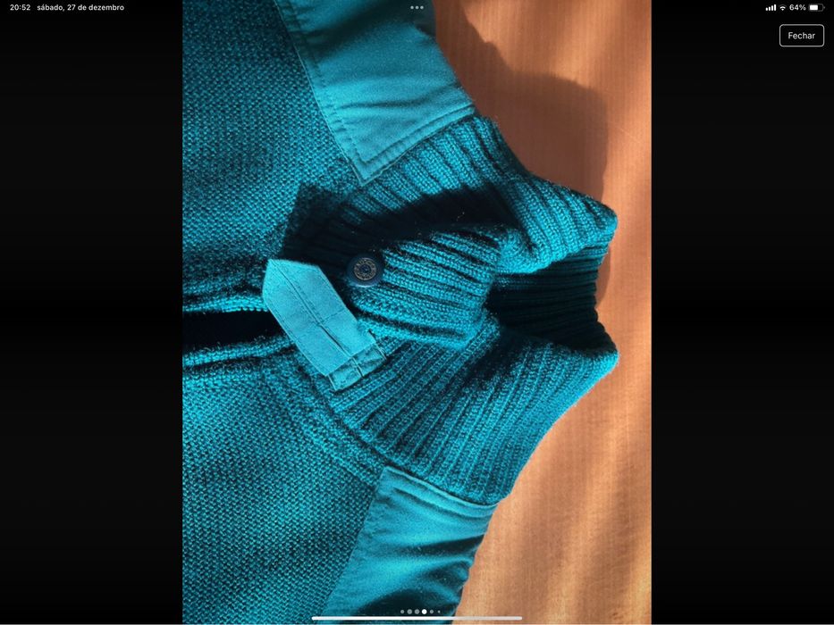 Casaco Paul Shark , malha  verde. Muito bom estado. Peça intemporal