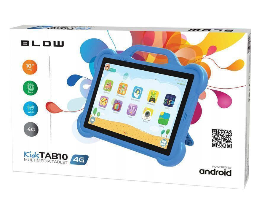 Tablet edukacyjny dla dzieci 10'' 4G 4/64GB + etui BLOW KidsTAB10 blue