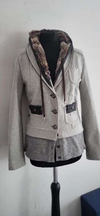 UNIKAT marynarka bluza dresowa dres kurtka vintage 38 m 40 L s