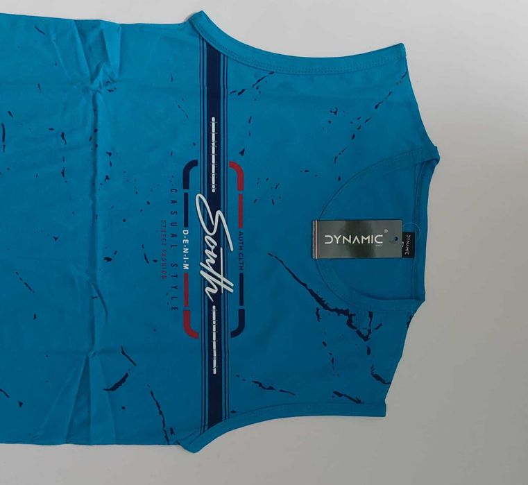 Bezrękawnik męski Koszulka bez rękawów bawełna DYNAMIC r. XL-  104 cm