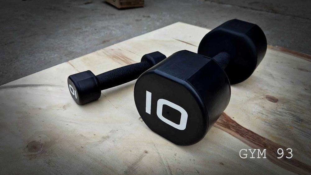 Zestaw hantli 1 do 10 kg Przeciwtoczeniowe PU