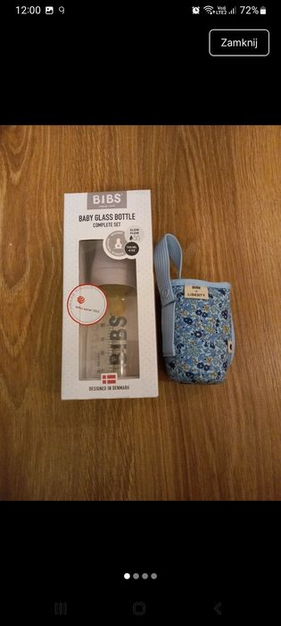 Nowa szklana butelka BIBS.